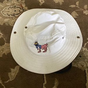 goat usa white bucket hat with adjustable string